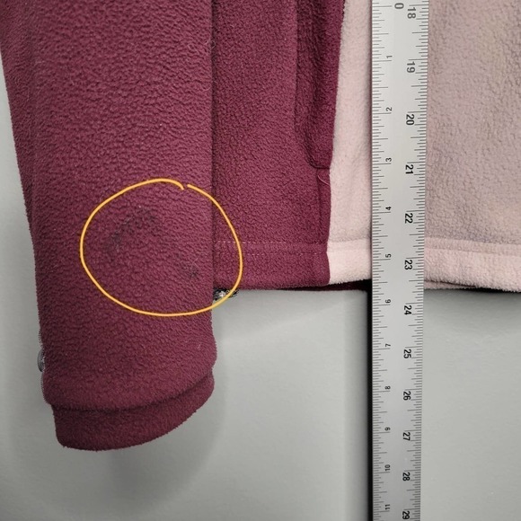 The North Face fleece jacket women's size M pink purple long sleeve zip up‎ - Picture 9 of 12